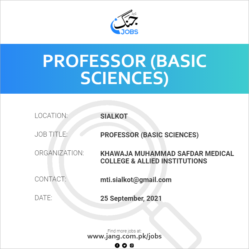 Professor (Basic Sciences)