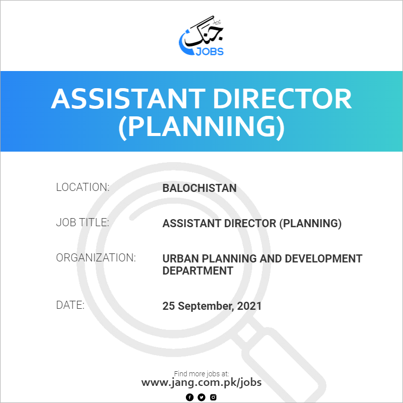 Assistant Director (Planning)