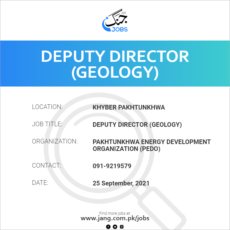 Deputy Director (Geology)