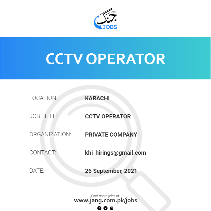 CCTV Operator