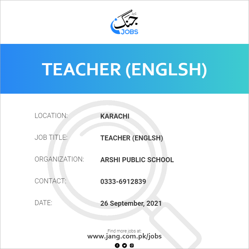 Teacher (Englsh)