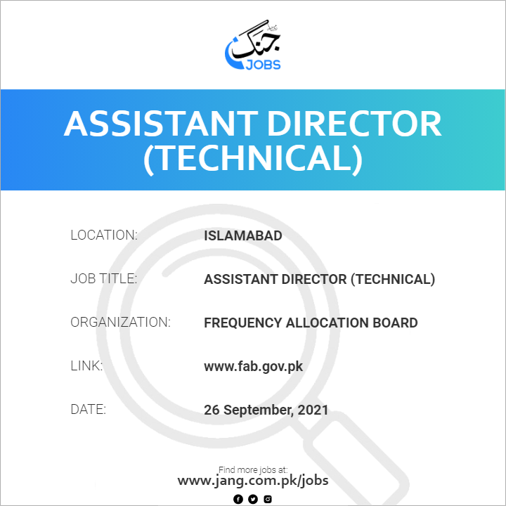 Assistant Director (Technical)