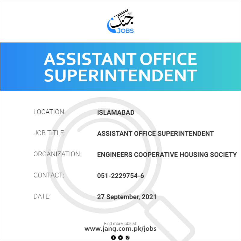 Assistant Office Superintendent 