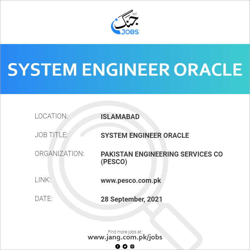 System Engineer Oracle