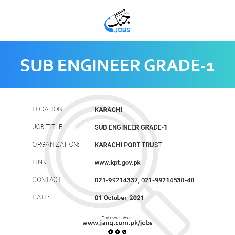 Sub Engineer Grade-1