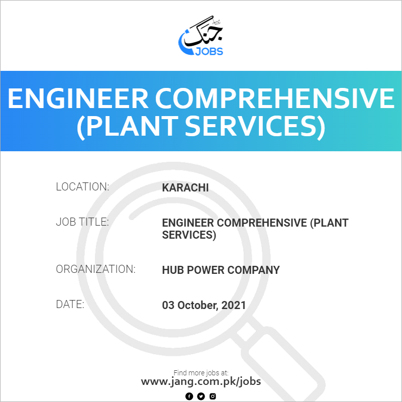 Engineer Comprehensive (Plant Services)