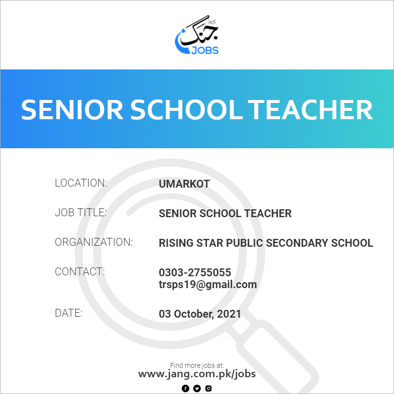 Senior School Teacher