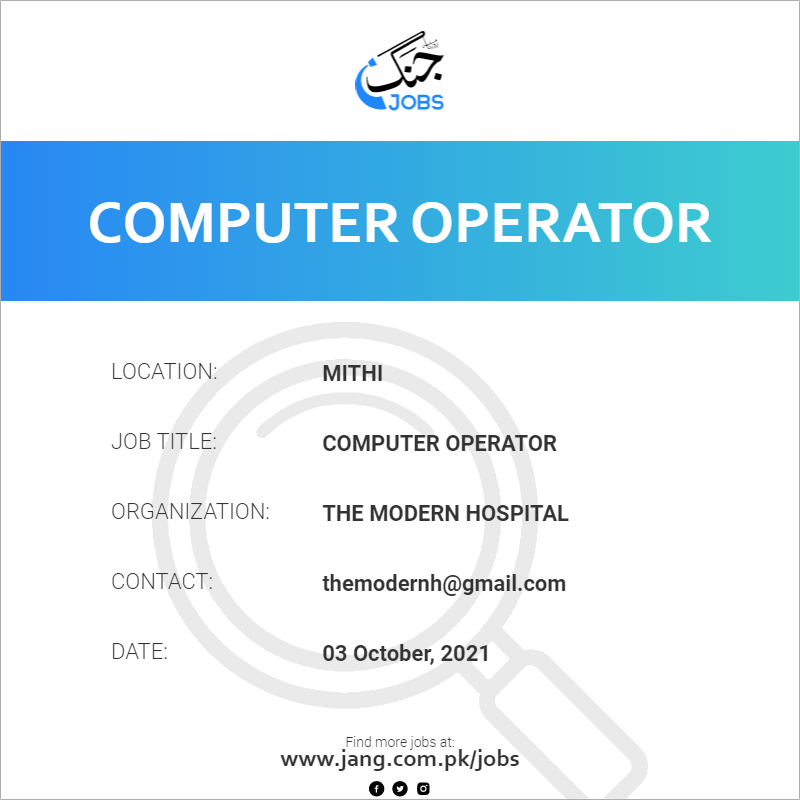 Computer Operator