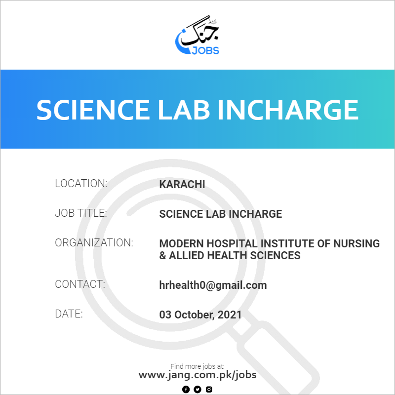 Science Lab Incharge