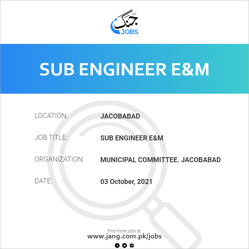 Sub Engineer E&M
