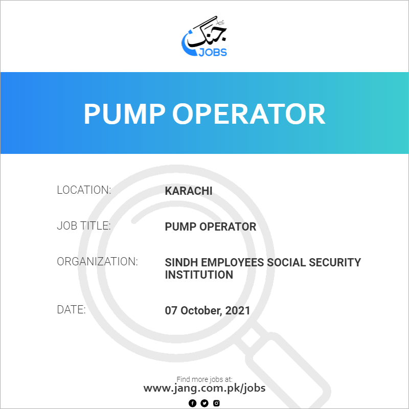 Pump Operator