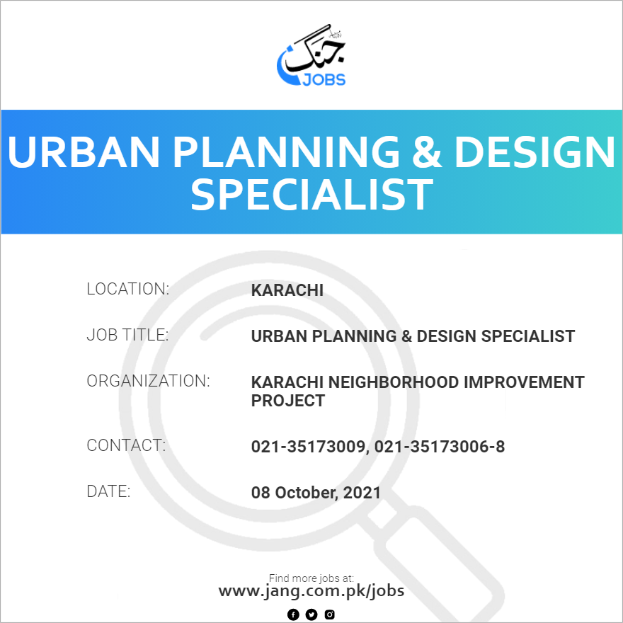 Urban Planning & Design Specialist