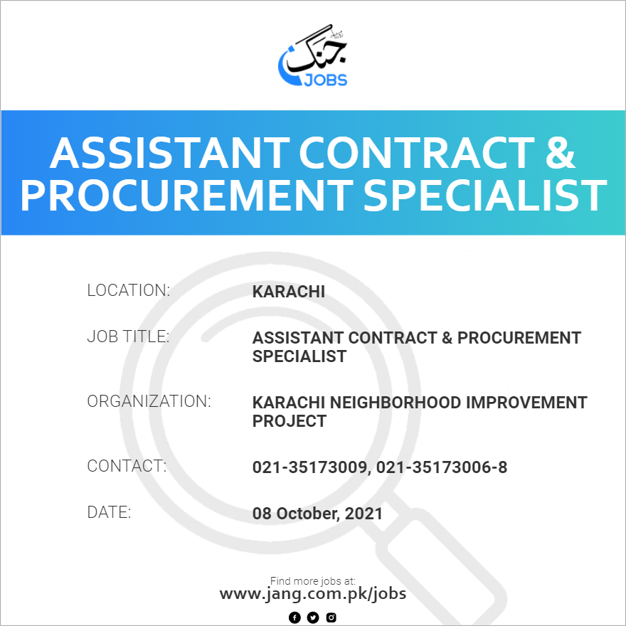 Assistant Contract & Procurement Specialist