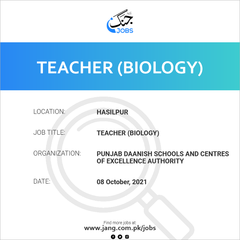 Teacher (Biology) 
