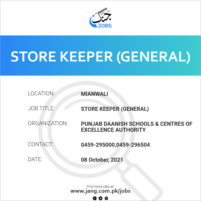 store-keeper-general-job-punjab-daanish-schools-centres-of