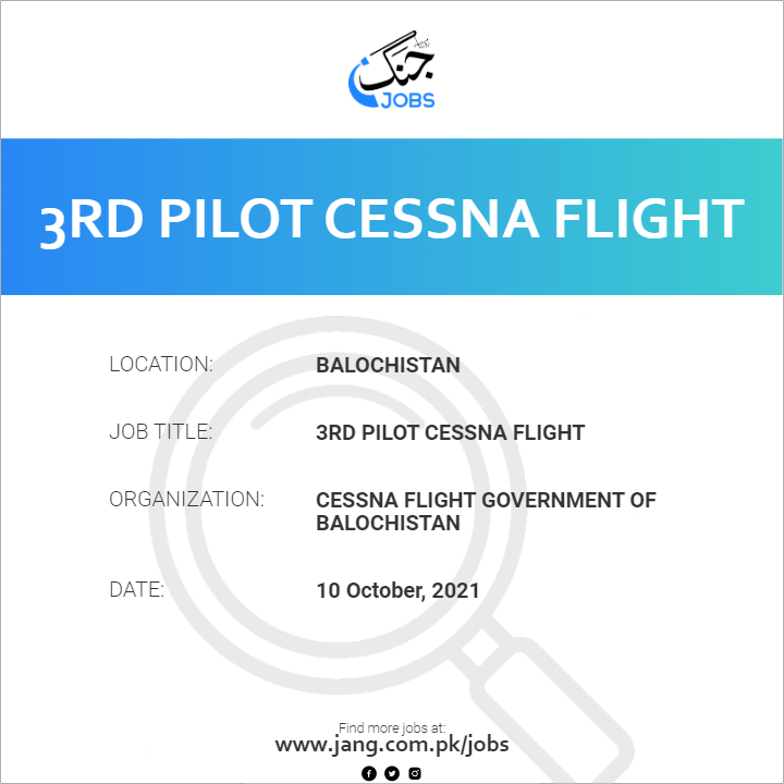 3rd Pilot Cessna Flight 