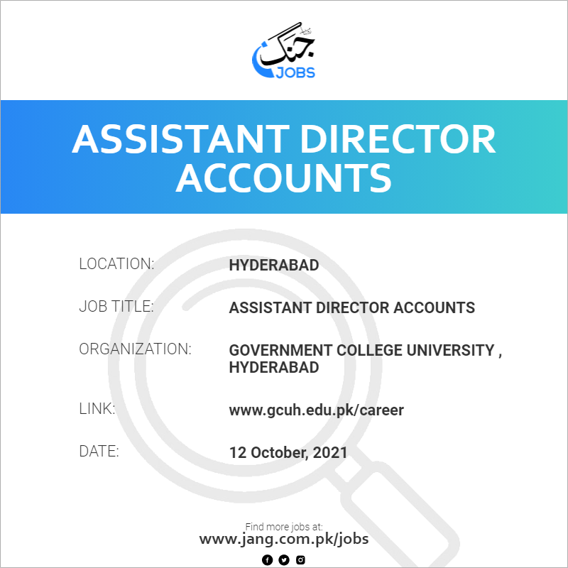 Assistant Director Accounts