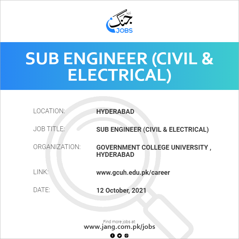 Sub Engineer (Civil & Electrical)