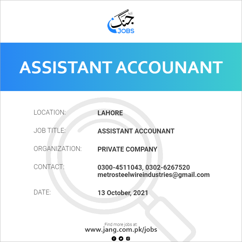 Assistant Accounant