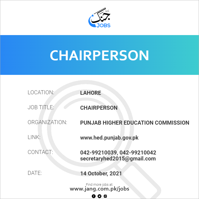 Chairperson 