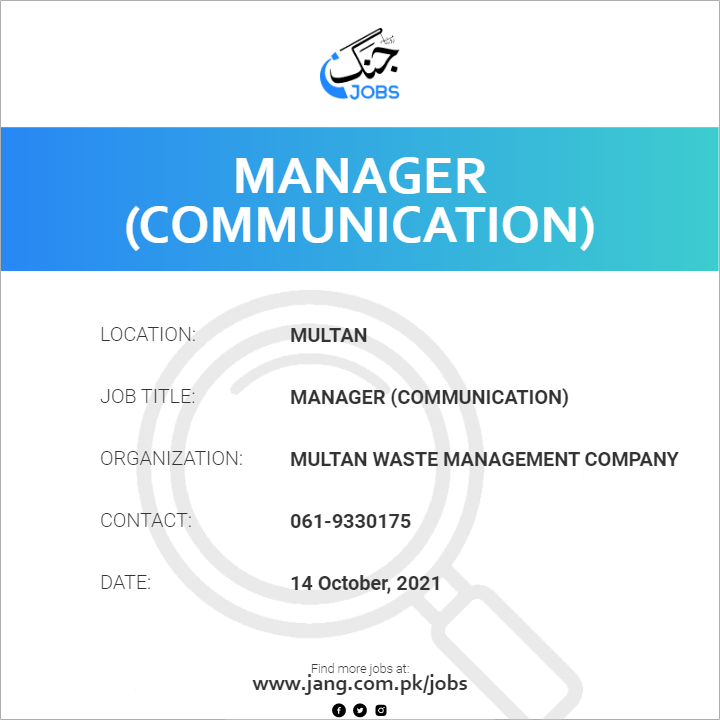 Manager (Communication) 