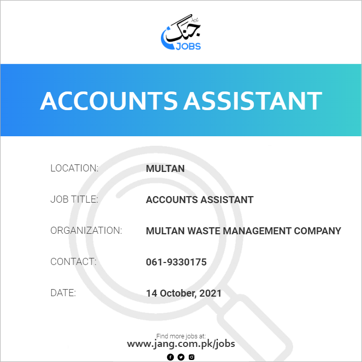 Accounts Assistant 