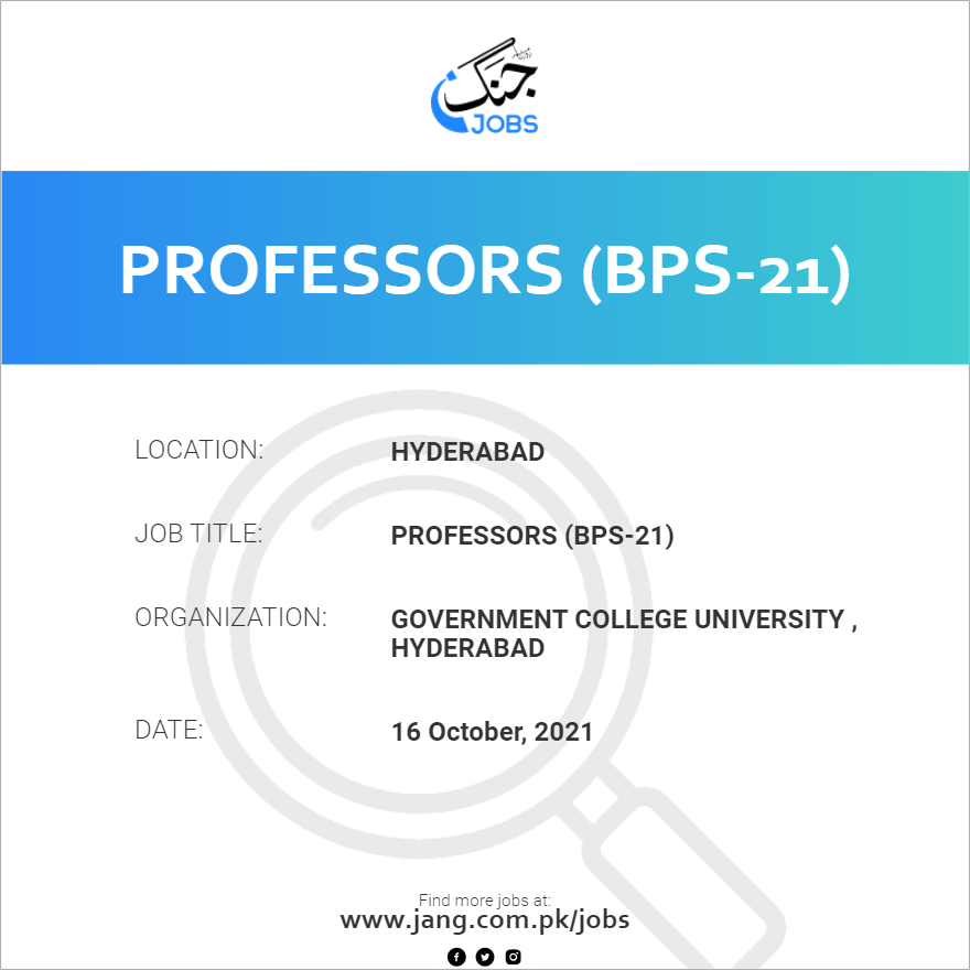 Professors (BPS-21)