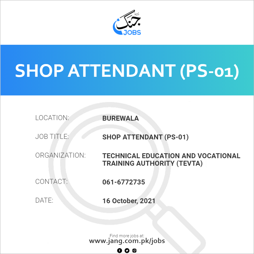 Shop Attendant (PS-01)