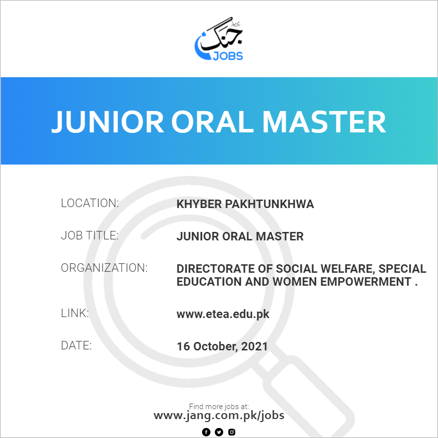 Junior Oral Master
