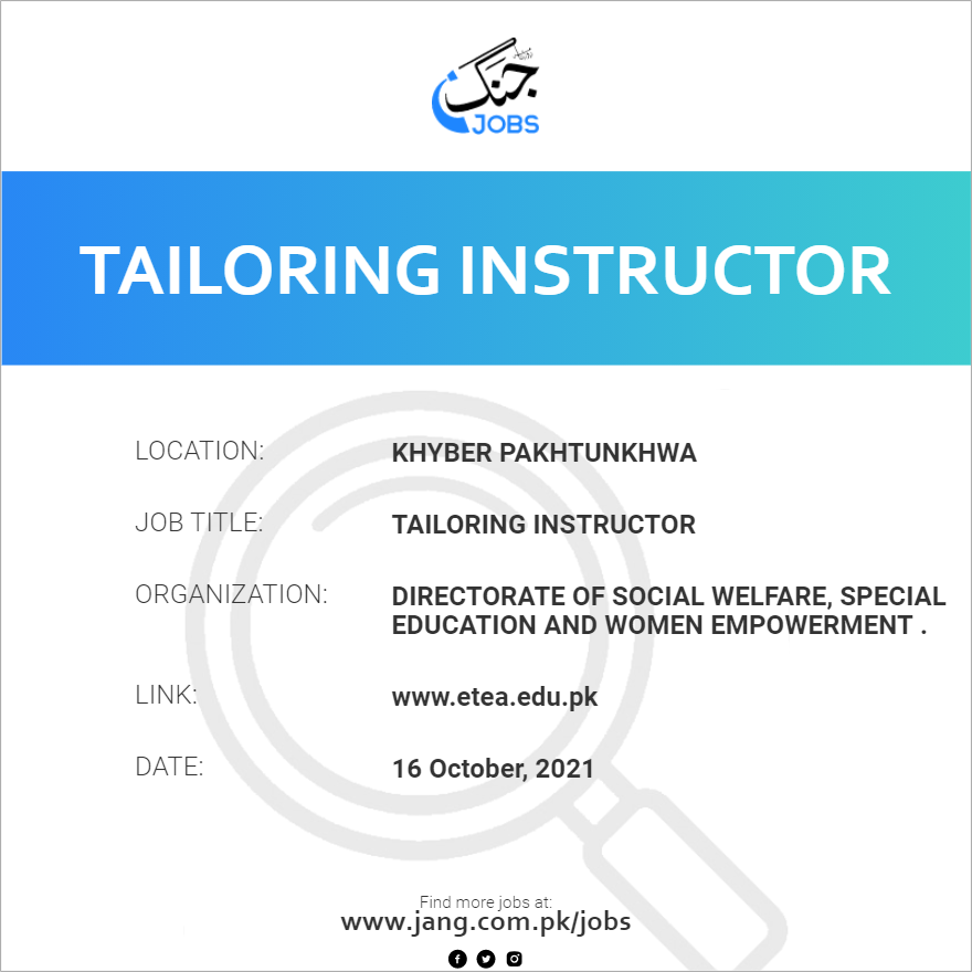 Tailoring Instructor