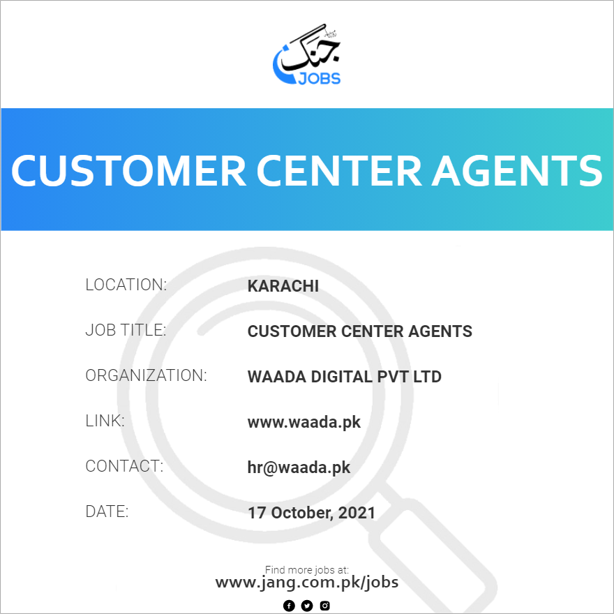 Customer Center Agents