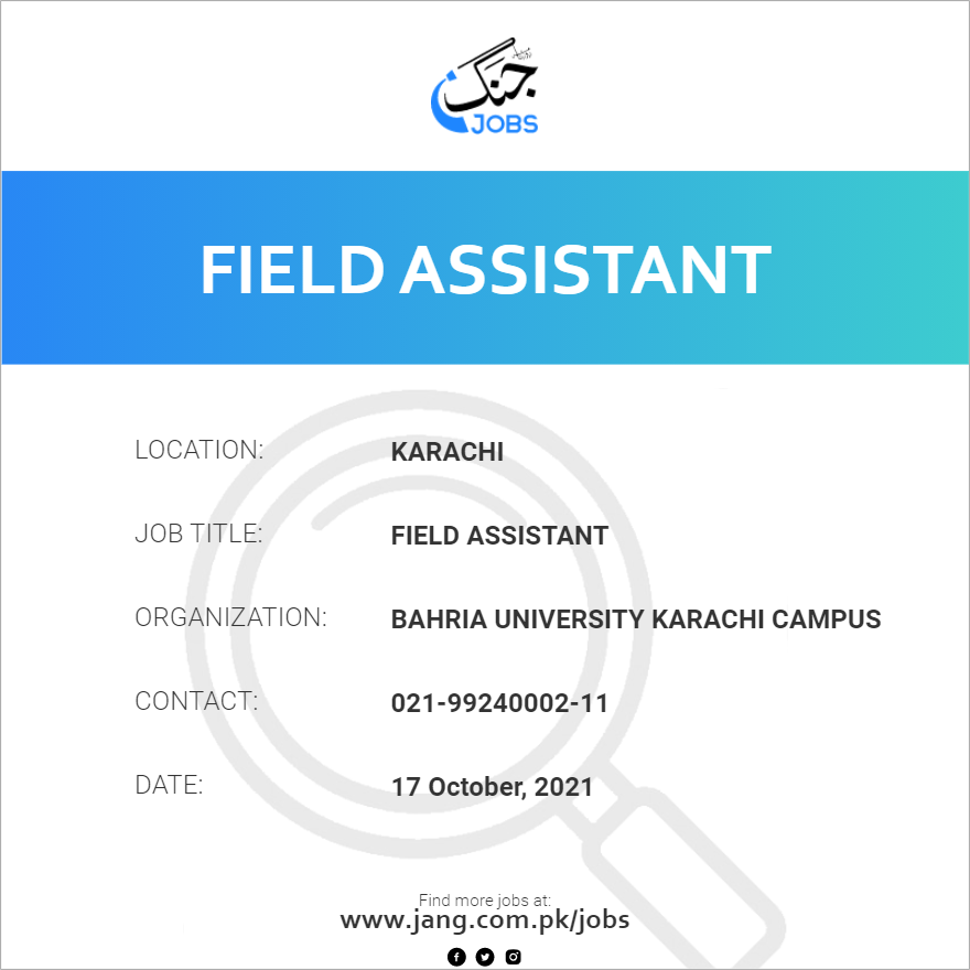 Field Assistant