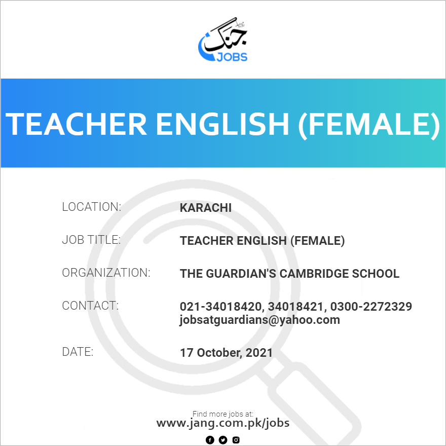 Teacher English (Female)