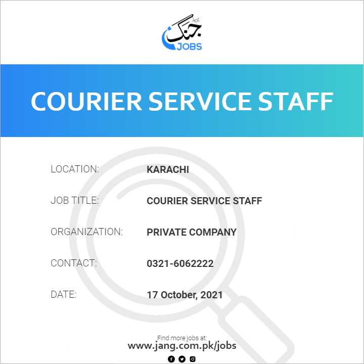 Courier Service Staff