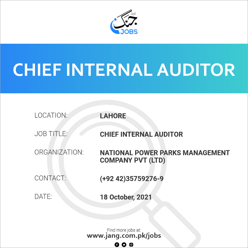 Chief Internal Auditor 