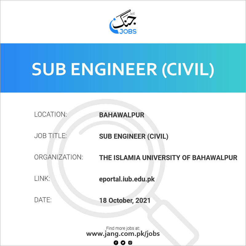 Sub Engineer (Civil) 