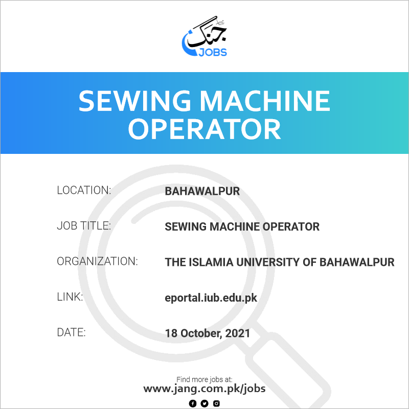 Sewing Machine Operator 