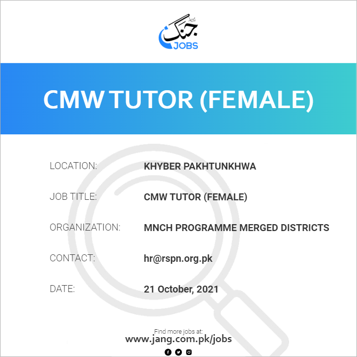 CMW Tutor (Female) 