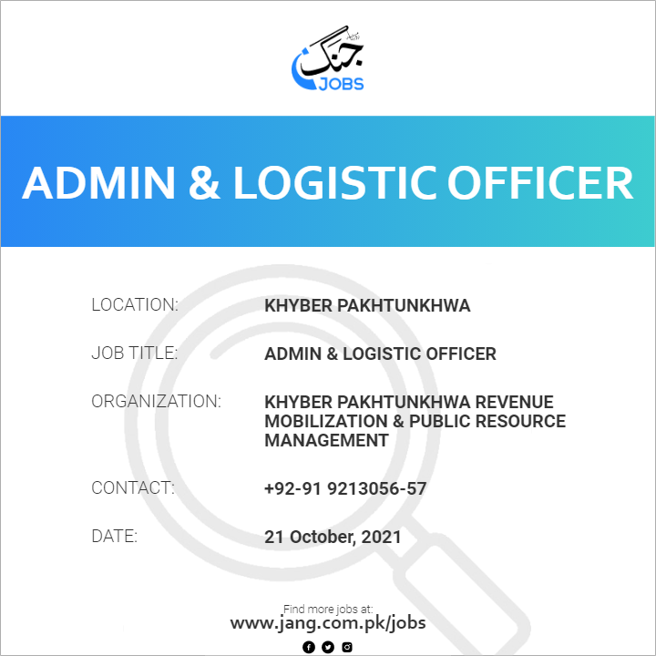 Admin & Logistic Officer 