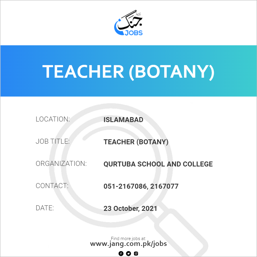 Teacher (Botany)