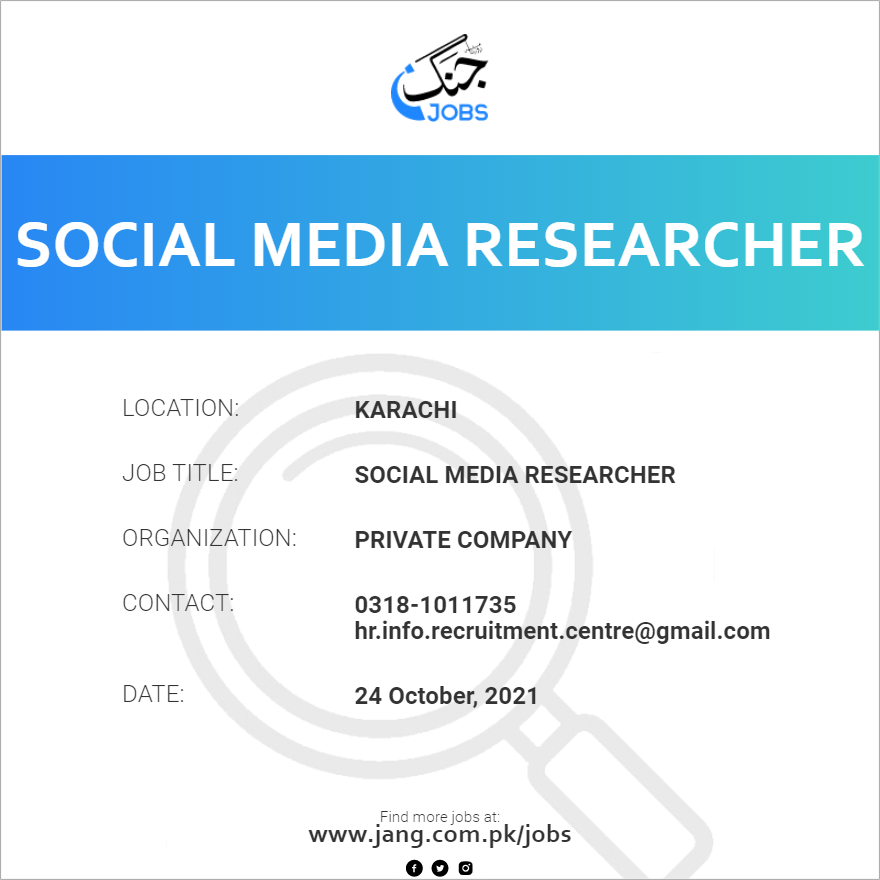 Social Media Researcher