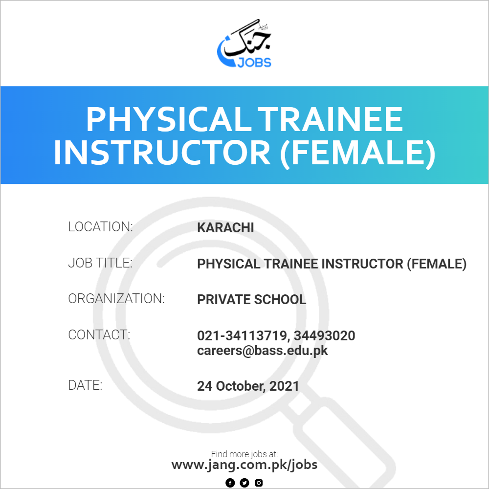 Physical Trainee Instructor (Female)