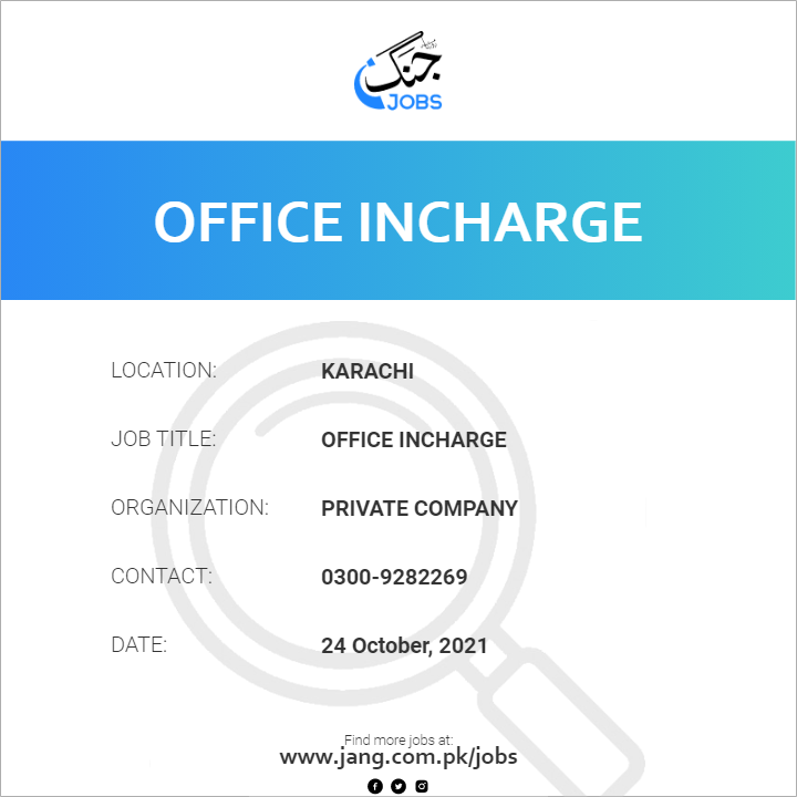 Office Incharge