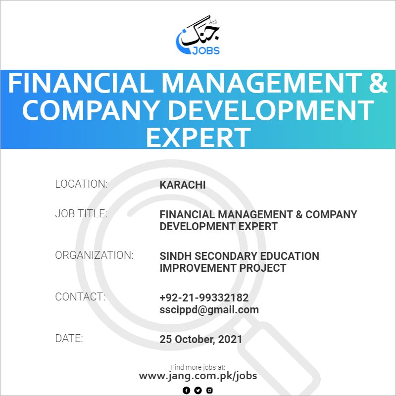 Financial Management & Company Development Expert