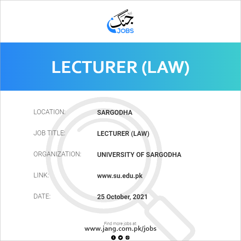 Lecturer (Law)