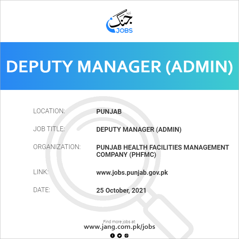 Deputy Manager (Admin)