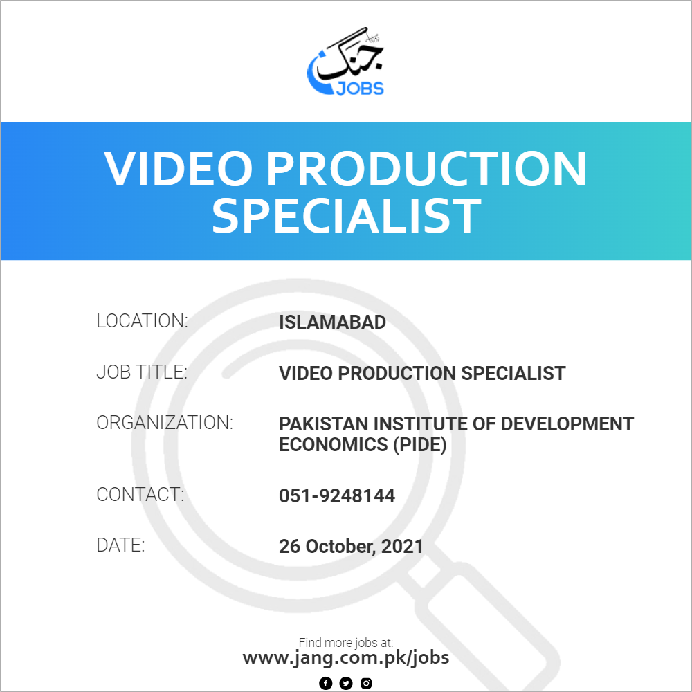 Video Production Specialist