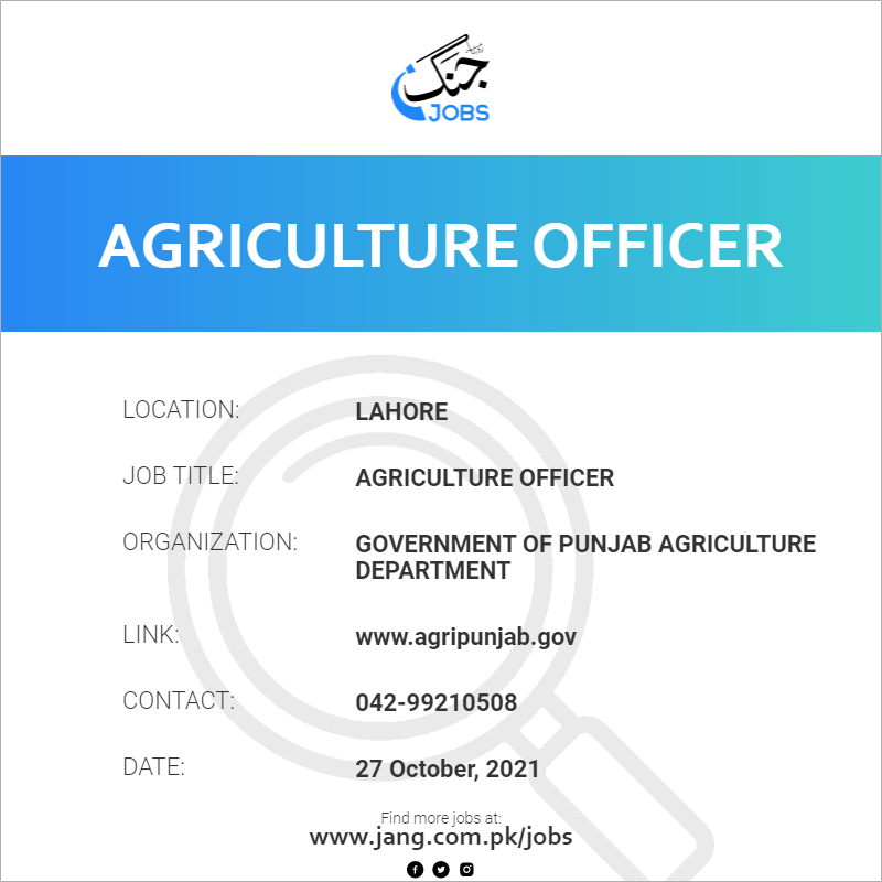 Agriculture Officer