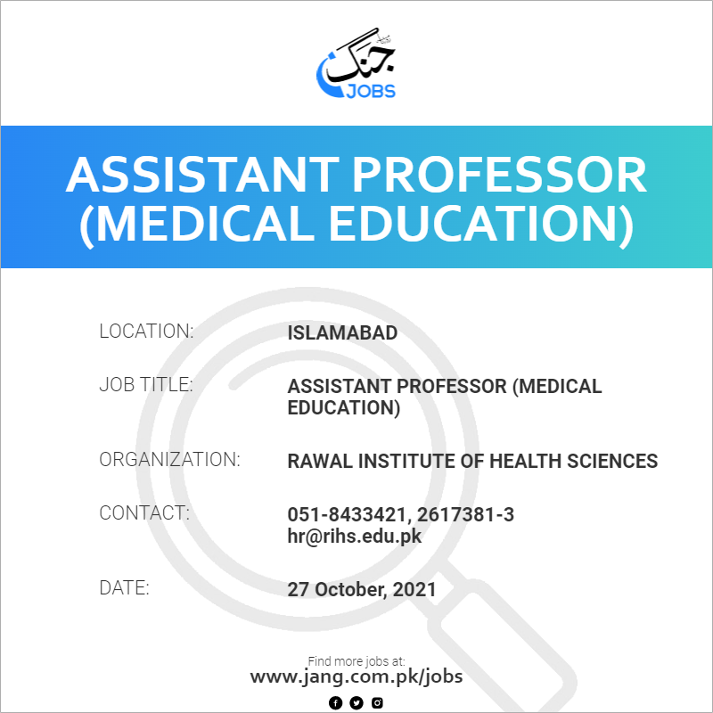 Assistant Professor (Medical Education)