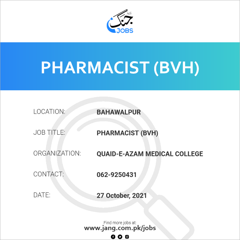 Pharmacist (BVH)